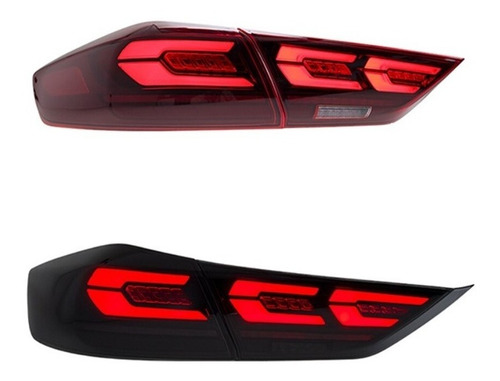 Hyundai Elantra 2016+ Faros Led Posterior Mica Roja / Negra