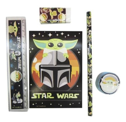 Set Escolar X 5 Baby Yoda