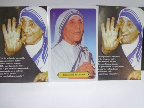 3 Tarjetas De La Madre Teresa De Calcuta