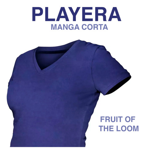 Playera Para Mujer Fruit Of The Loom Dama Manga Corta