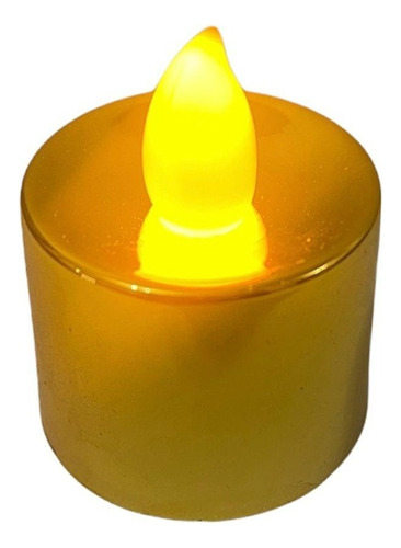 100 velas LED simuladas, vela encendida oscilante con batería dorada