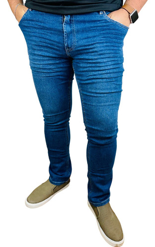 Calça Masculina Skinny Bolso Zíper Lateral Revanche