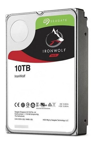 Disco Duro 10tb Seagate Ironwolf St10000vn0008 Para Nas 7200