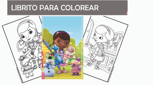 Kit Imprimible Librito Para Colorear Personaliz Dr. Juguetes