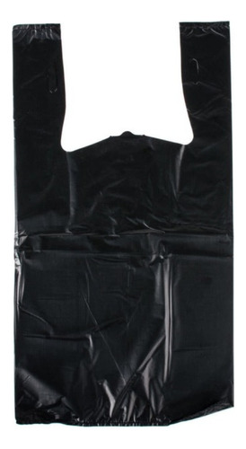 Bolsas Camiseta Negra 50x60 Baja Densidad Paquete X100 U