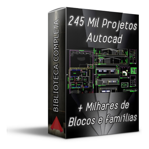 Biblioteca 245.000 Blocos + 100.000 Projetos Autocad