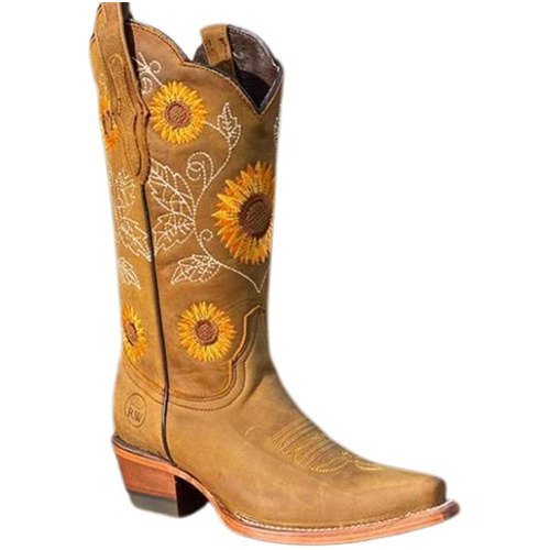 Botas Vaqueras Para Mujer Girasol Occidental