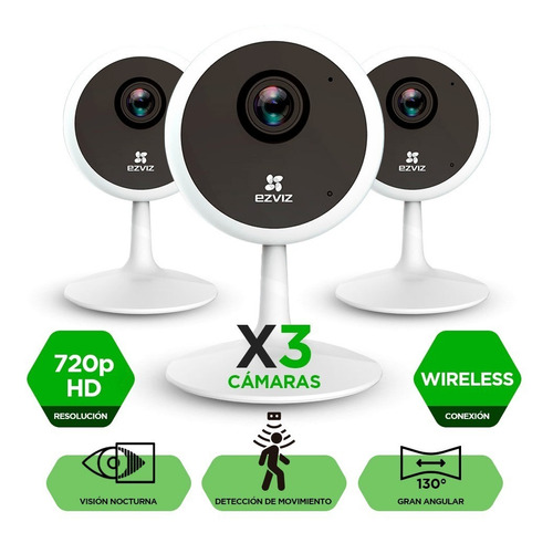 Camara Ip Wifi Kit X 3 Interior P2p Infrarroja Seguridad Hd