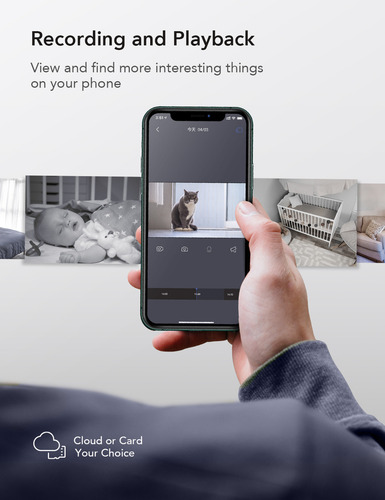 Nooie Baby Monitor Cámara Wifi Para Mascotas En Interiores Cámara De Seguridad Para El Hogar Fhd1080p Grados Audio Bidireccional