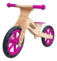 Comprar Bicicleta De Inicio Madera Little Riders Camicleta Equilibrio Aprendizaje Patacleta Pataleta Sin Pedales Balance Bike Pata Nena Nene Rodado 12 Cuadro Reversible Asiento Regulable Color Rosa Chicle