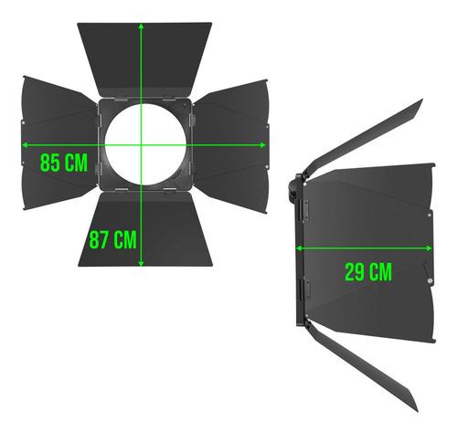 Fresnel Godox Fls10 Bowens Com Abas Para Led Amaran Aputure Cor Da Estrutura Preto Cor Da Luz Quente, Fria Ou Rgb 110v/220v