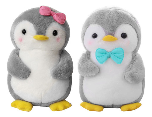 Pingüino De Peluche Navideño En Pareja