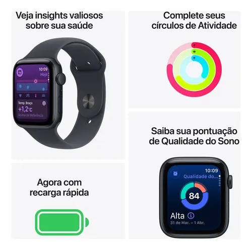 Apple Watch Se 3 40mm Gps Starlight Sb P/m | Parcelamento sem juros