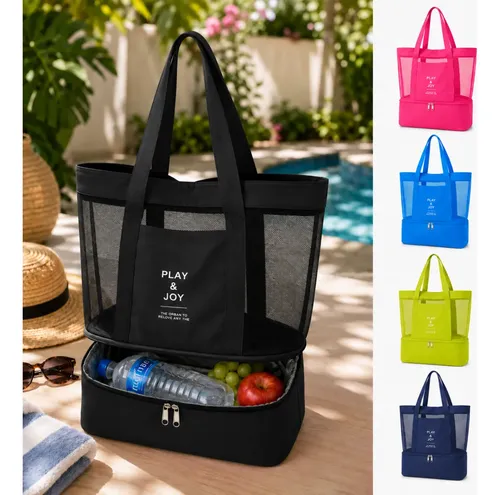 Bolsa Sacola Praia Piscina Viagem Bolso Nylon Lisa Feminina
