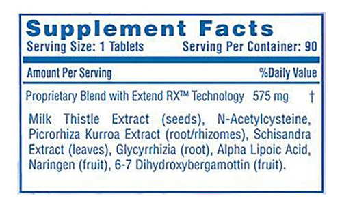 Suplemento en comprimidos Hi-Tech Pharmaceuticals LIVER RX LIVER-RX protector hepático