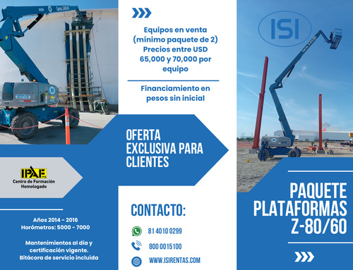 Plataforma De Elevación Genie Z-80/60 (10) C/u