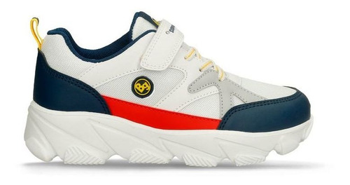 Imagen 1 de 5 de Tenis Deportivos Blanco-azul Bubblegummers Olimpo Niño