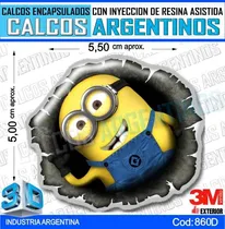 Comprar Calcomanias 3d Con Relieve, Resina Importada Minion 2