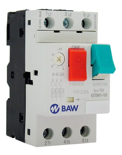 Guardamotor Tripolar Baw Seleccionar Regulacion 1a -10a