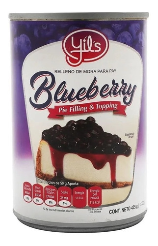  Relleno Para Pay De Moras Topping Blueberry 425grs