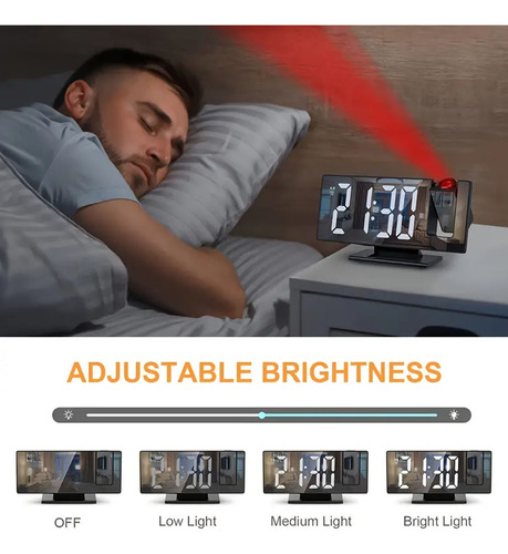 Despertador Digital, Despertador De Proyección Para Vehículo