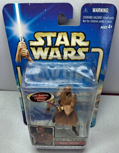 Hasbro Mace Windu Attack Of The Clones Geonosian Rescue 1:64 (Usado)