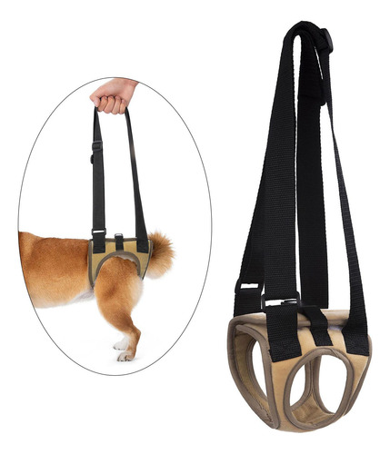 Cinturón Auxiliar Andadera Para Perros Para Patas Sg Beige