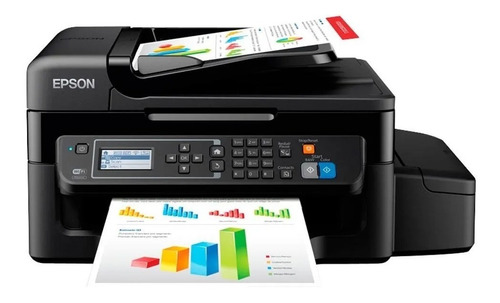 Impresora a color multifunción Epson EcoTank L575 con wifi negra 220V