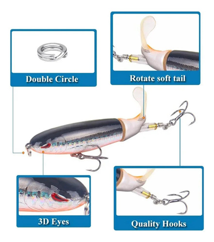 5 Piezas Fishing Señuelos Señuelos De Pesca Cebos 10 Cm