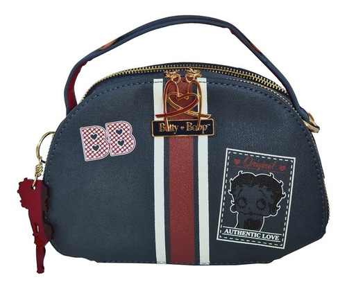 Bolsa Maletinha Betty Boop Com Chaveiro Bp7902 Coleção Navy