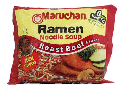 Maruchan Sopa De Fideos Ramen Con Sabor A Carne Asada, 3 Onz