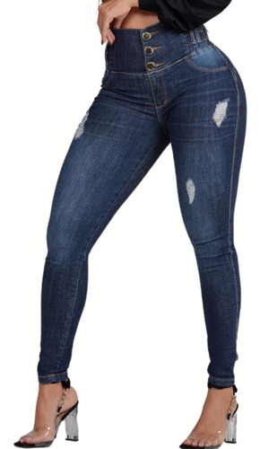 Imagem 1 de 5 de Calça Oxtreet Jeans Feminina Modela Bumbum Sem Bojo 
