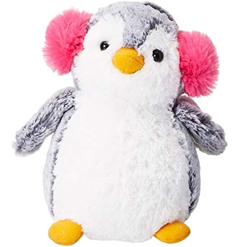 Aurora World Pompom Felpa De Pingüino De 9 Con Orejera Rosa 