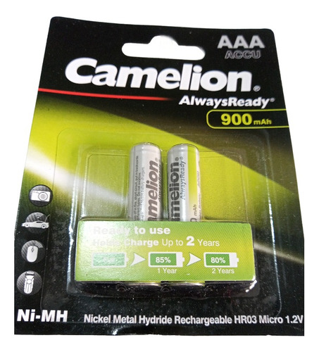 Pila Recargable Aaa/ Camelion Original!!!