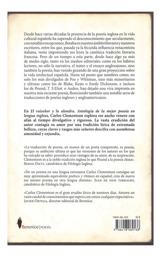 El ruiseñor y la Alondra: No, de Clementson, Carlos., vol. 1. Editorial Berenice, tapa pasta blanda, edición 1 en español, 2023