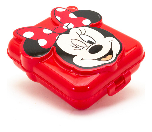 Kit Sanduicheira Infantil 3d, Garrafa 500ml, Caneca 360ml Cor Minnie Vermelha