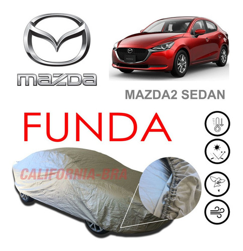 Funda Cubierta Lona Cubre Mazda 2 Sedan 2023