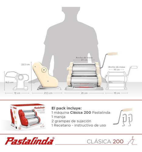 Imagen 9 de 10 de Pastalinda Máquina Clásica 200 Crema