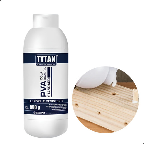 Adesivo Cola Pva Tytan Standard 500g Branca Alta Viscosidade