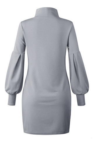 N Vestido Suéter De Cuello Alto Para Mujer, Manga Larga, Ju