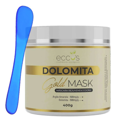 Máscara Facial Dolomita Gold Mask 400g Eccos - Clareadora