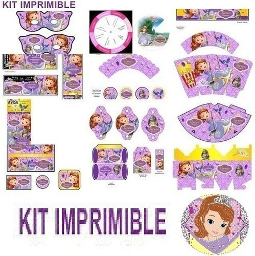 Kit Imprimible Princesita Sofia Princesa