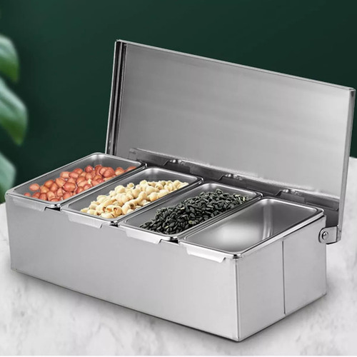 Bandejas Para Caja De Condimentos De Acero Inoxidable