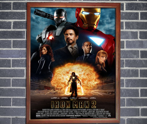 Iron Man2 Poster Enmarcado En Cuadro Robert Downey Jr.