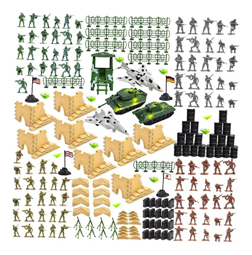 Conjunto De 250 Bonecos De Ação Do Exército Playset Soldier