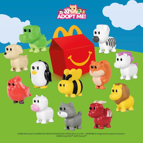 Adopt Me Mcdonalds 2024 Colección Completa - 12 Juguetes (Usado)