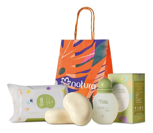 Imagem 1 de 5 de Presente Natura Mamãe E Bebê Kit Colônia + Sabonete + Lenços