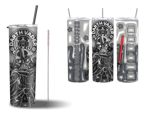 Termo Tumbler 20oz Darth Vader Star Wars Tipo Inflado 