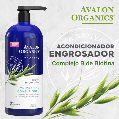 Avalon Organics Acondicionador Con Complejo B - Biotina 32oz