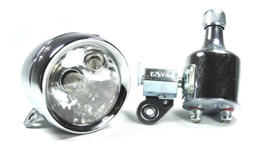 Farol A Dínamo 12v 6w. Modelo Antigo Para Bicicleta Lowrider